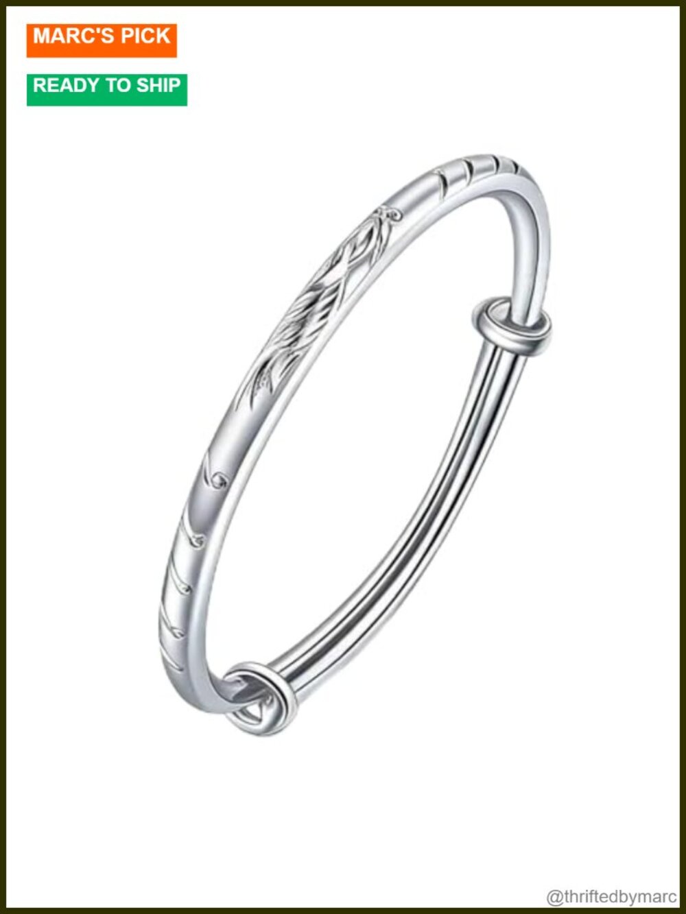 S925 Sterling Silver Adjustable Bangle Bracelet for Women Elegant Everyday